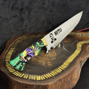 Faca Artesanal 10pol Aço Inox Bolsonaro Mito Personalizada